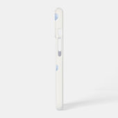 パーソナライズされた青いリボンのコケッティーな名前の美学 iPhone 16ケース (左側面)