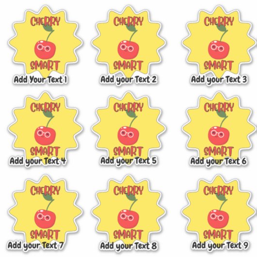 パーソナライズされた非常頭が切れるおもしろい先生報酬ステッカー シール (正面)