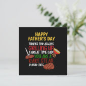 パーソナライズされた面白いグリルシェフパパ カード (スタンド正面)