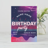 パーソナライズされた音楽の誕生日 招待状 (スタンド正面)