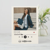 パーソナライズされた音楽プレーヤークラス 2025年卒業 招待状 (スタンド正面)