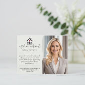 パーソナライズされた頼不動産実在マーケティング ポストカード (スタンド正面)