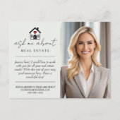 パーソナライズされた頼不動産実在マーケティング ポストカード (正面)