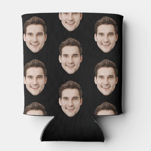 パーソナライズされた顔の誕生日プレゼント バチェラーパーティー 缶クーラー (裏面)