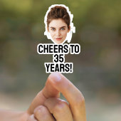 パーソナライズされた顔カスタム誕生日パーティーの好意 シール