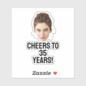 パーソナライズされた顔カスタム誕生日パーティーの好意 シール (シート)