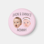 パーソナライズされた顔フォトキッズ母の日の贈り物 マグネット (正面)