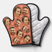 パーソナライズされた顔フォトハートカップルTerracotta 鍋つかみ (正面/裏面)