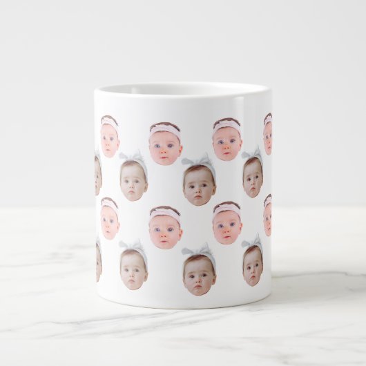 パーソナライズされた顔写真、カスタムパパマグマ ジャンボコーヒーマグカップ (正面)