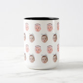 パーソナライズされた顔写真、カスタムパパマグマ ツートーンマグカップ (中央)