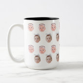 パーソナライズされた顔写真、カスタムパパマグマ ツートーンマグカップ (左)