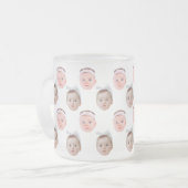 パーソナライズされた顔写真、カスタムパパマグマ フロストグラスマグカップ (正面左)