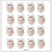 パーソナライズされた顔紙吹雪写真紙吹雪誕生日 シール (シート)