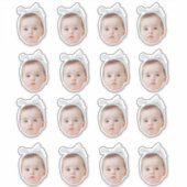 パーソナライズされた顔紙吹雪写真紙吹雪誕生日 シール (正面)