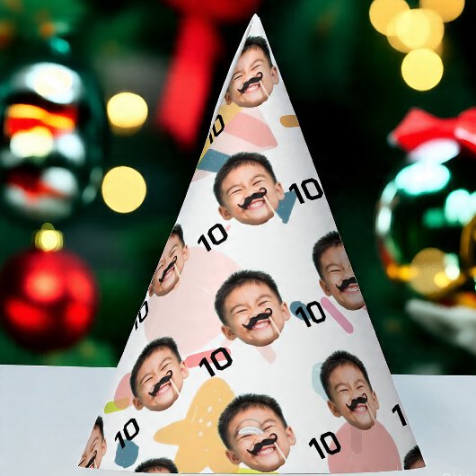 パーソナライズされた顔10th 20th 30th 40th誕生日 パーティーハット