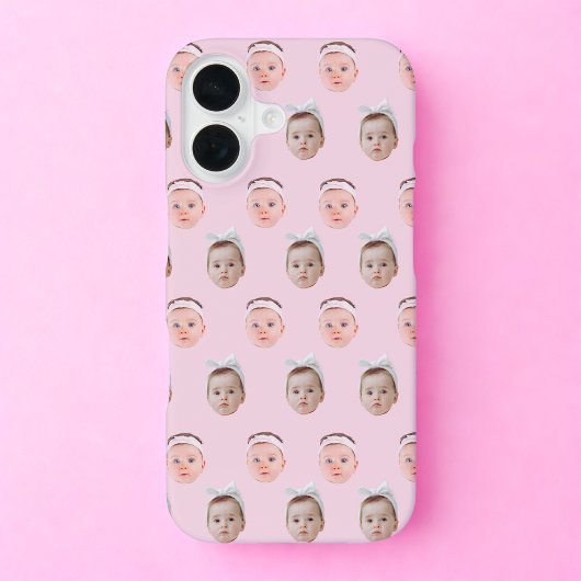 パーソナライズされた顔2写真、カスタム顔、パパ母 iPhone 16ケース