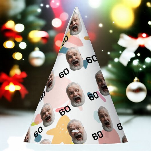 パーソナライズされた顔30日40日50日60誕生日 パーティーハット