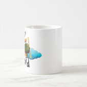 パーソナライズされた飛行機 コーヒーマグカップ (中央)