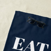 パーソナライズされた食べテニス ビーチタオル (インサイチュ)