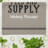 パーソナライズされた食べ物を与え供給穀袋 キッチンタオル (折り畳み)