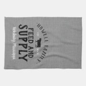 パーソナライズされた食べ物を与え供給穀袋 キッチンタオル (横)