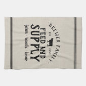 パーソナライズされた食べ物を与え供給穀袋 キッチンタオル (横)