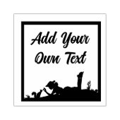 パーソナライズされた食べ物を与え動物用木印 ラバースタンプ (インプリント)