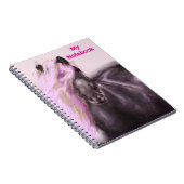 パーソナライズされた馬の薄紫 ノートブック (右側)