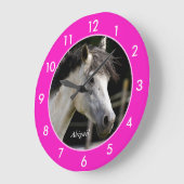 パーソナライズされた馬大時計 ラージ壁時計 (傾斜)