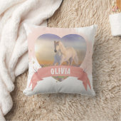 パーソナライズされた馬 クッション (ブランケット)