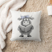 パーソナライズされた高地読牛枕 クッション (ブランケット)