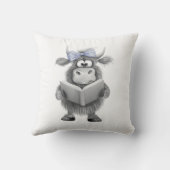 パーソナライズされた高地読牛枕 クッション (裏面)