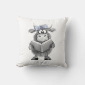 パーソナライズされた高地読牛枕 クッション (正面)