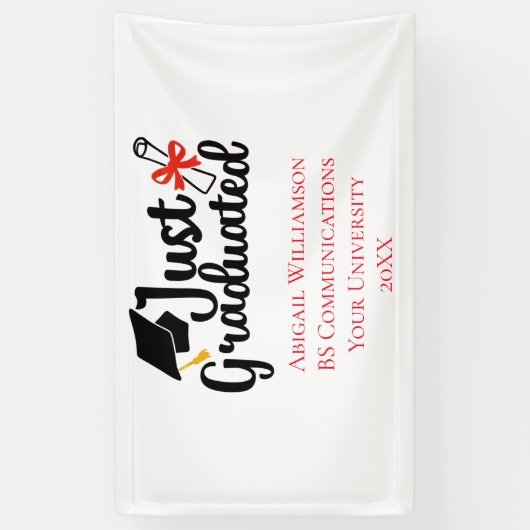 パーソナライズされた高校卒業 横断幕 (縦)