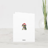 パーソナライズされた魅力的おもしろいChristmas Frog Band シーズンカード (裏面)