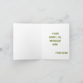 パーソナライズされた魅力的おもしろいChristmas Frog Band シーズンカード (内部)