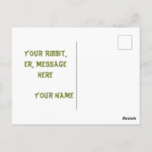 パーソナライズされた魅力的おもしろいChristmas Frog Band ポストカード (裏面)