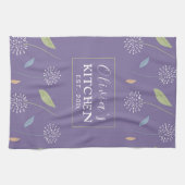 パーソナライズされた魅力的フローラ キッチンタオル (横)