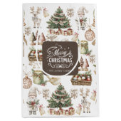 パーソナライズされた魅力的冬場 ミディアムペーパーバッグ (正面)