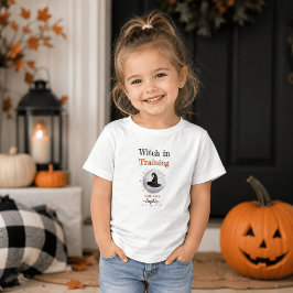 パーソナライズされた魔女見習い - ハロウィン トドラーTシャツ