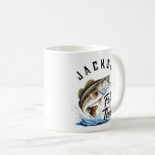 パーソナライズされた魚釣りは私のセラピー コーヒーマグカップ (正面右)