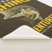 パーソナライズされた魚釣りアドベンチャーバスフィッシュアングラー シェルパブランケット (3/4)