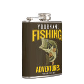 パーソナライズされた魚釣りアドベンチャーバスフィッシュアングラー フラスク (右)