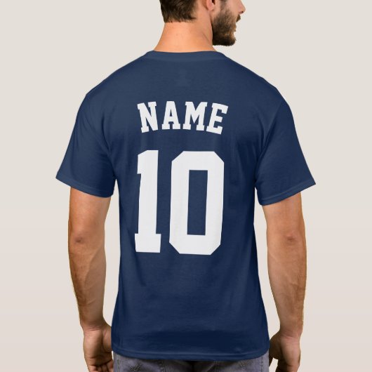 パーソナライズされた魚釣りジャージー編集可能な名前と番号 Tシャツ (裏面)