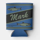 パーソナライズされた魚釣りデザインベバレッジクーラー 缶クーラー (正面)