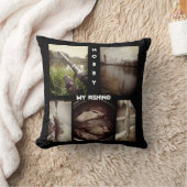 パーソナライズされた魚釣りフォトアルバム。3リングバインダー クッション (ブランケット)