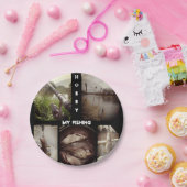 パーソナライズされた魚釣りフォトアルバム。3リングバインダー ペーパープレート (パーティー)