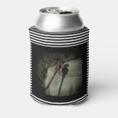 パーソナライズされた魚釣りフォトアルバム。3リングバインダー 缶クーラー (缶裏面)