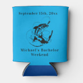 パーソナライズされた魚釣り学士週末クーラーボックス 缶クーラー (正面)