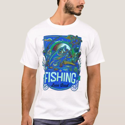 パーソナライズされた魚釣りTシャツ Tシャツ (正面)